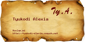 Tyukodi Alexia névjegykártya